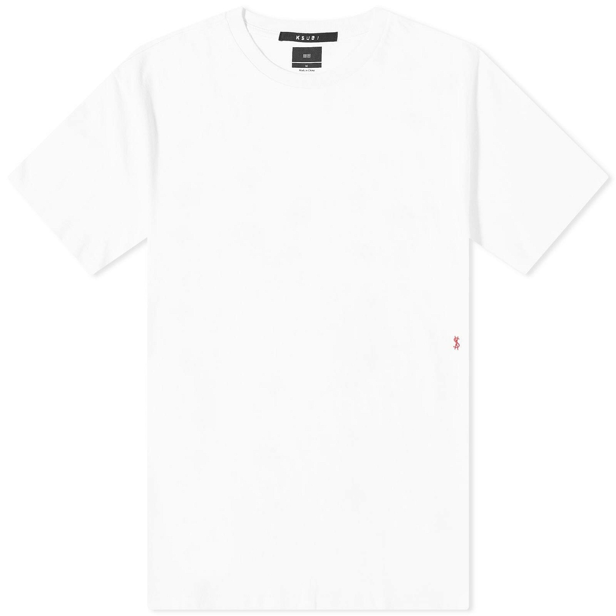 Photo: Ksubi Men's 4 X 4 Biggie T-Shirt in White/Red