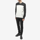 Alexander McQueen Men's Colour Block Logo Crew Knit in Black/Ivory