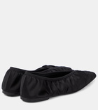 Toteme The Gathered Flat satin ballet flats