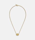 Octavia Elizabeth Bermuda Grass 18kt gold chain necklace with beryl and diamonds