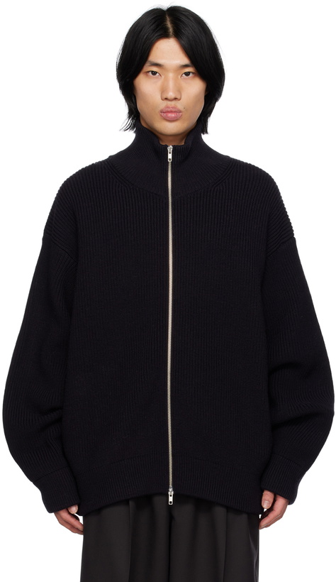 Photo: stein Navy Ribbed Track Jacket