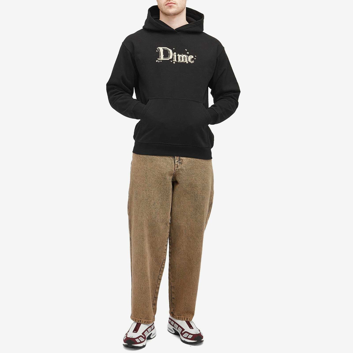 Dime Men's Classic Stone Heavyweight Hoodie in Black Dime