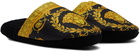 Versace Underwear Black 'I Heart Baroque' Slippers