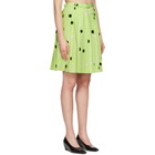 MM6 Maison Margiela Green Belted Midi Skirt