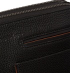 Ermenegildo Zegna - Full-Grain Leather Messenger Bag - Black