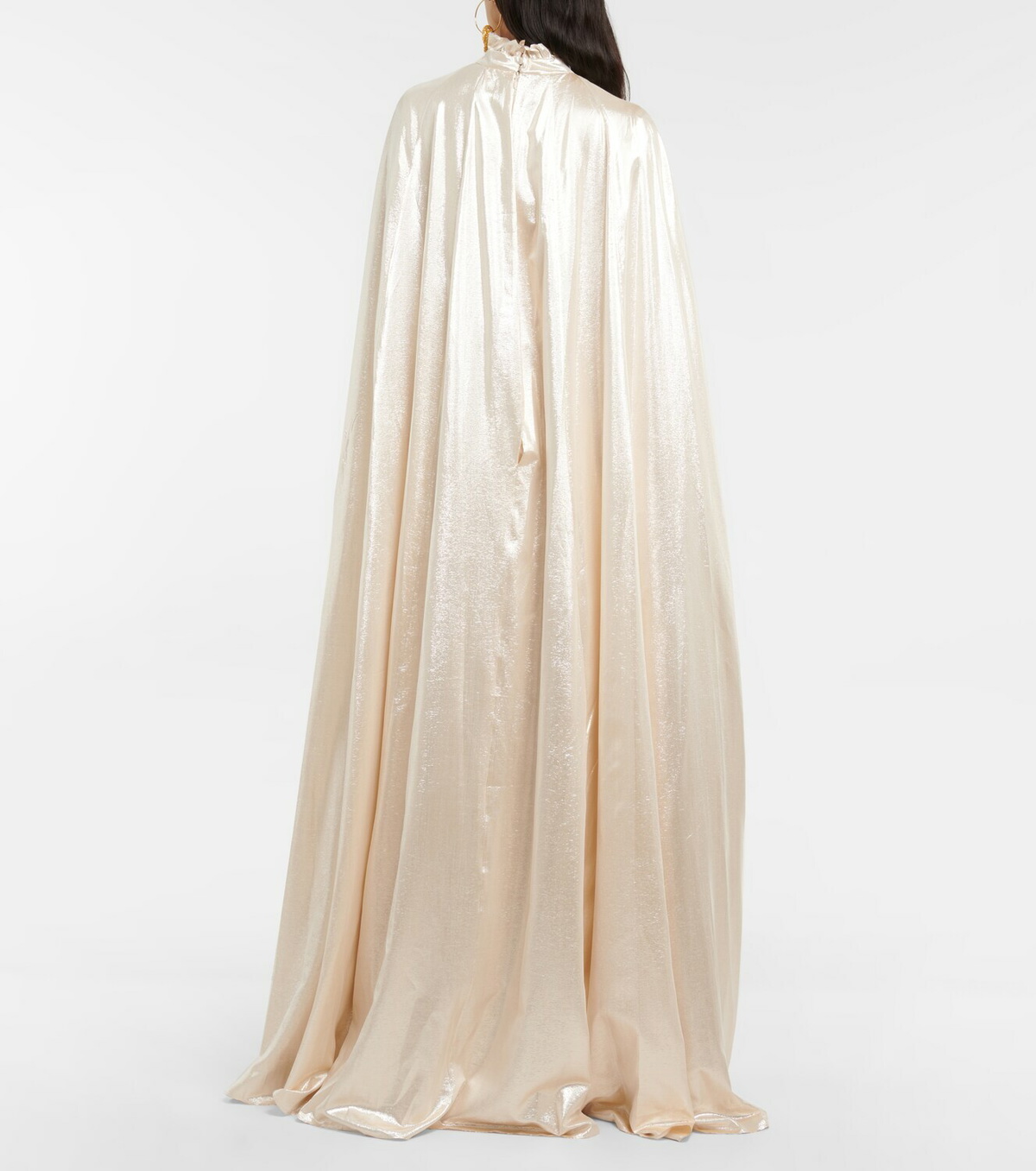 Erdem - Macie lamé cape gown