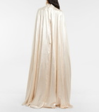Erdem - Macie lamé cape gown