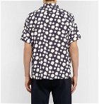 Holiday Boileau - Camp-Collar Floral-Print Woven Shirt - Blue
