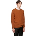 Officine Generale Orange Wool Seamless Crewneck Sweater