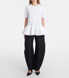 Alaïa Peplum cotton jersey T-shirt
