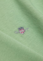 Gant Logo-embroidered Cotton T-shirt Light Green