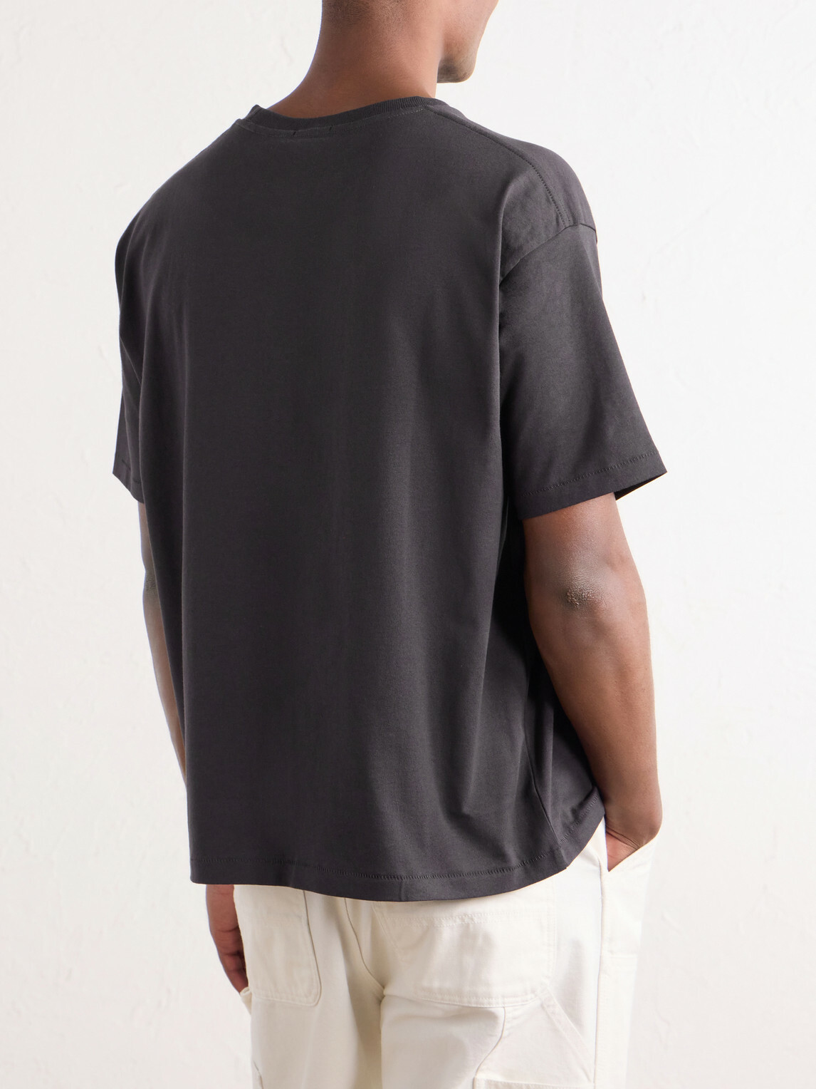 BODE - Studded Cotton-Jersey T-Shirt - Black