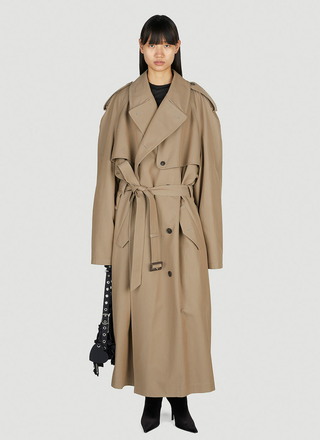 Balenciaga - Oversized Trench Coat in Beige Balenciaga