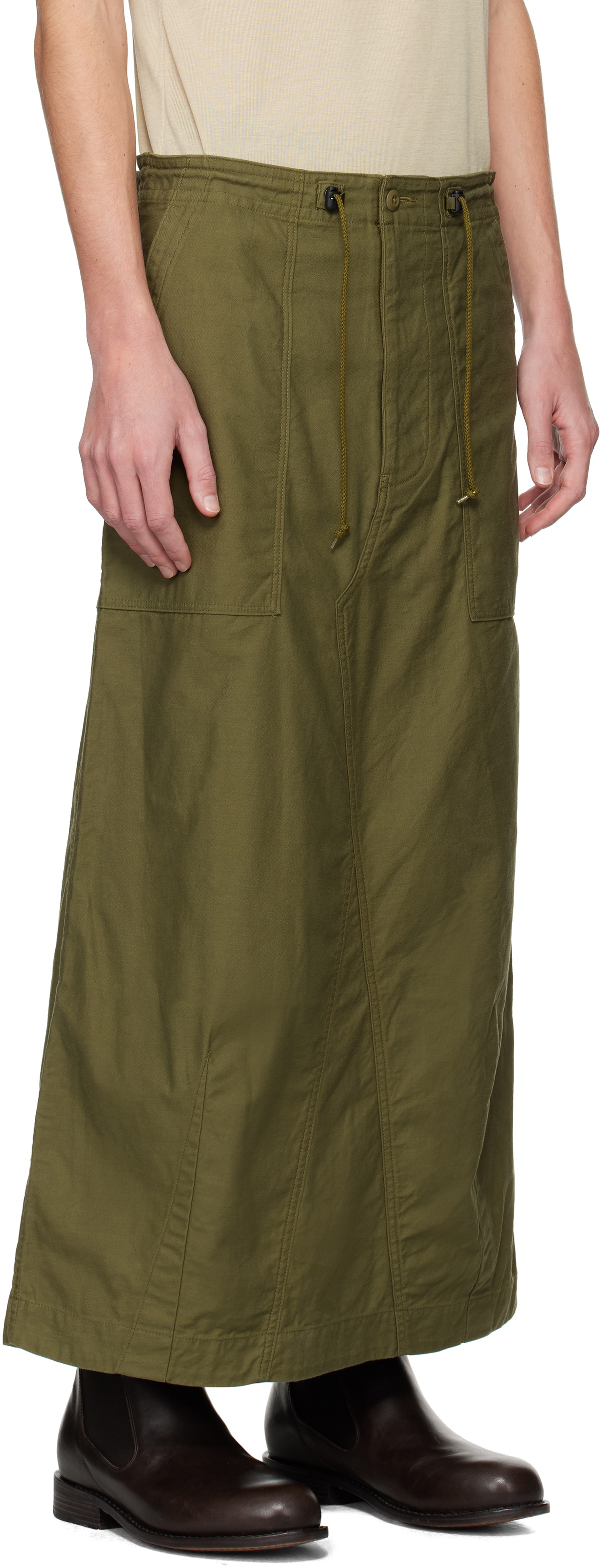 NEEDLES Khaki String Fatigue Skirt Needles