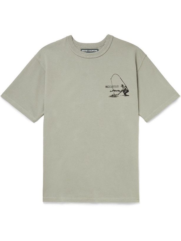Photo: Reese Cooper® - Printed Cotton-Jersey T-Shirt - Green