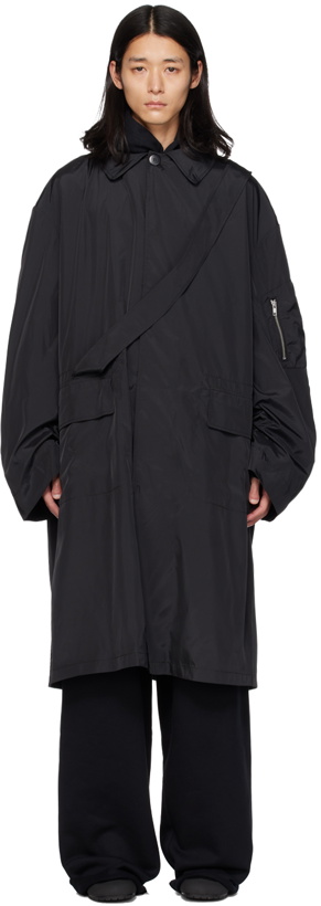 Photo: Random Identities Black Strap Rain Coat