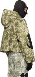 KUSIKOHC Green Pattern Anorak Windbreaker Jacket