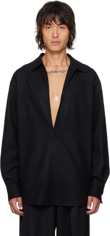 Photo: stein Black Oversized Skipper Shirt