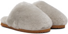 Mou Gray Fur Slippers