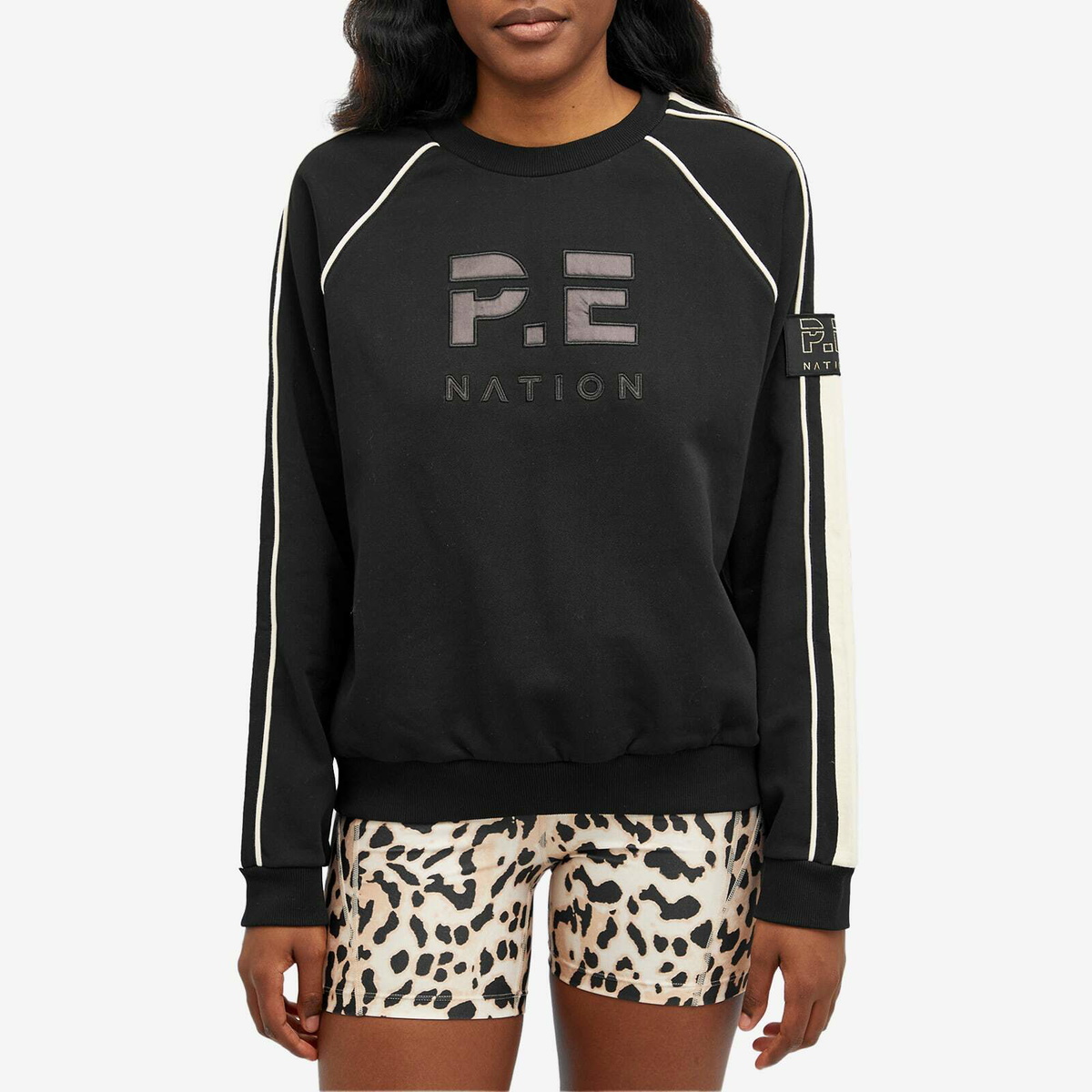 P.E Nation Women's Crossman Crew Sweat in Black