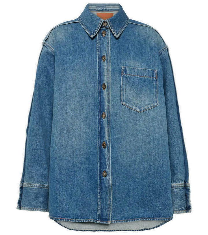 Photo: Victoria Beckham Oversized denim shirt