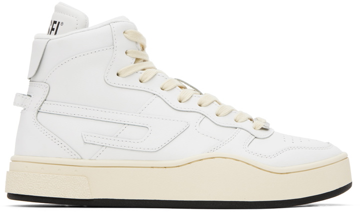 Photo: Diesel White S-Ukiyo Mid X Sneakers