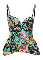Marques' Almeida Floral Brocade Corset top Multicoloured