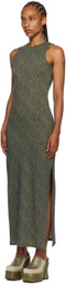 Eckhaus Latta Green Shrunk Midi Dress