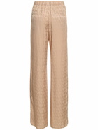 VALENTINO - Silk Jacquard Logo Straight Pants