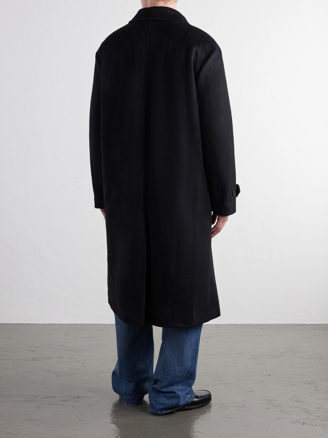 NN07 - Gibson 80040 Brushed Woven Wool-Blend Coat - Black