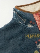 KAPITAL - Kountry Calendar Printed Fleece Sweatshirt - Blue