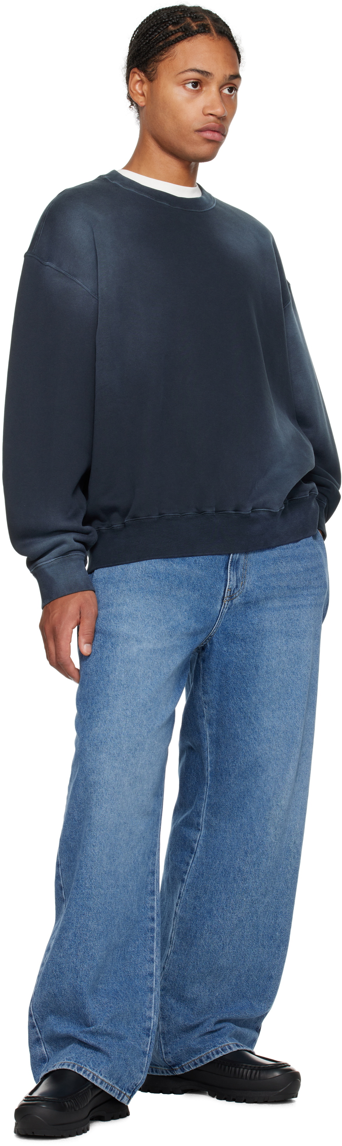 Solid Homme Navy Faded Sweatshirt