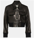 Khaite Hector cropped leather jacket