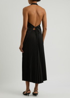 Helmut Lang Halterneck Panelled Twill Mini Dress Black