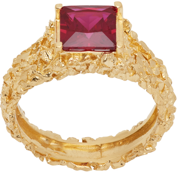 Photo: Veneda Carter Gold VC048 Ruby Signet Ring