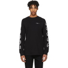 Off-White Black and White Long Sleeve Diagonal Marker Arrows T-Shirt