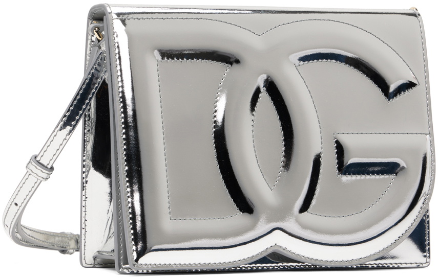 Dolce&Gabbana Silver 'DG' Logo Crossbody Bag