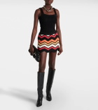 Alanui Kaleidoscopic cotton-blend miniskirt