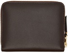 COMME des GARÇONS WALLETS Brown Leather Multicard Zip Card Holder