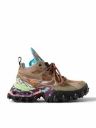 Nike - Off-White Terra Forma Rubber-Trimmed Canvas and Suede Sneakers - Neutrals