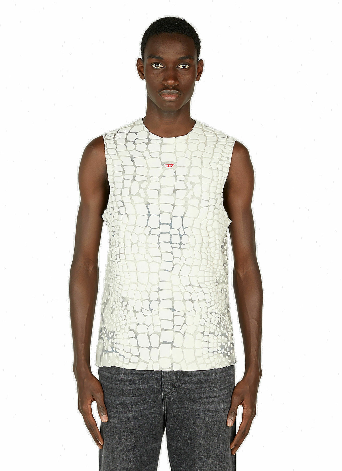 Diesel - T-Lift Tank Top in Light Grey Diesel