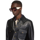 Gucci Black and Beige Square Sunglasses