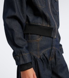 Ganni Cropped denim blouson jacket
