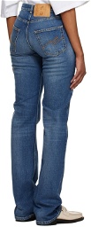 Martine Rose Blue Pulled Jeans
