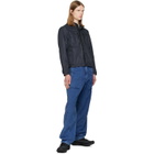 Stone Island Navy 3100001 Hollow Fibre Indigo-TC Marmo Corrosion Trousers