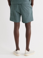 Mr P. - Organic Cotton-Terry Drawstring Shorts - Blue