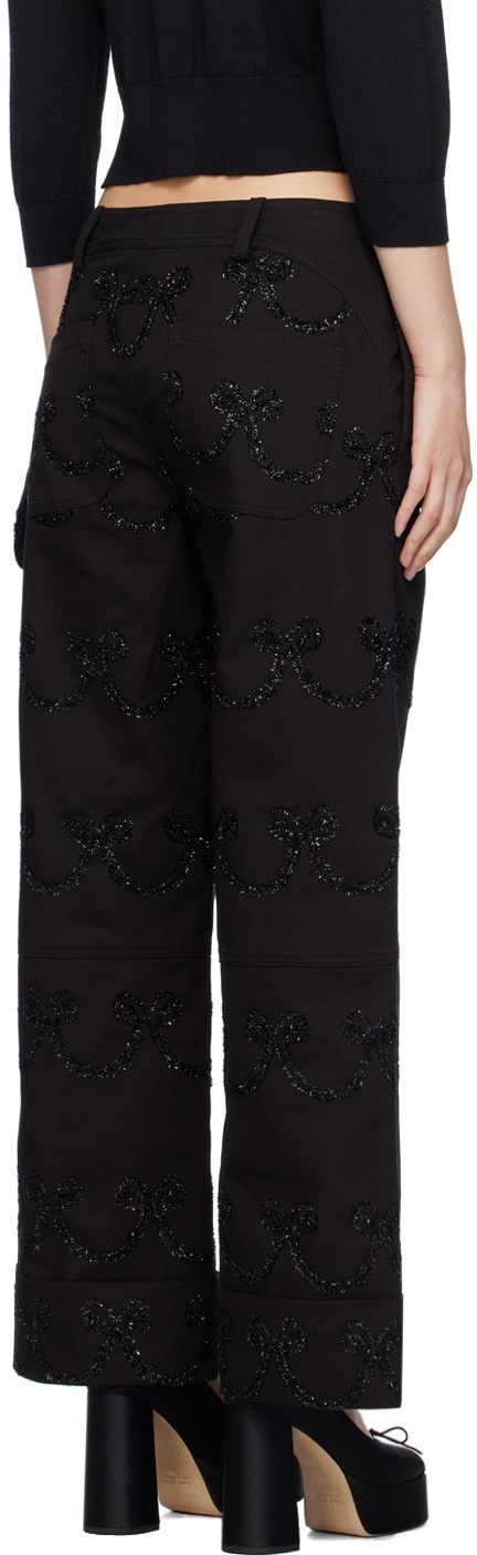 Simone Rocha Black Pattern Trousers Simone Rocha
