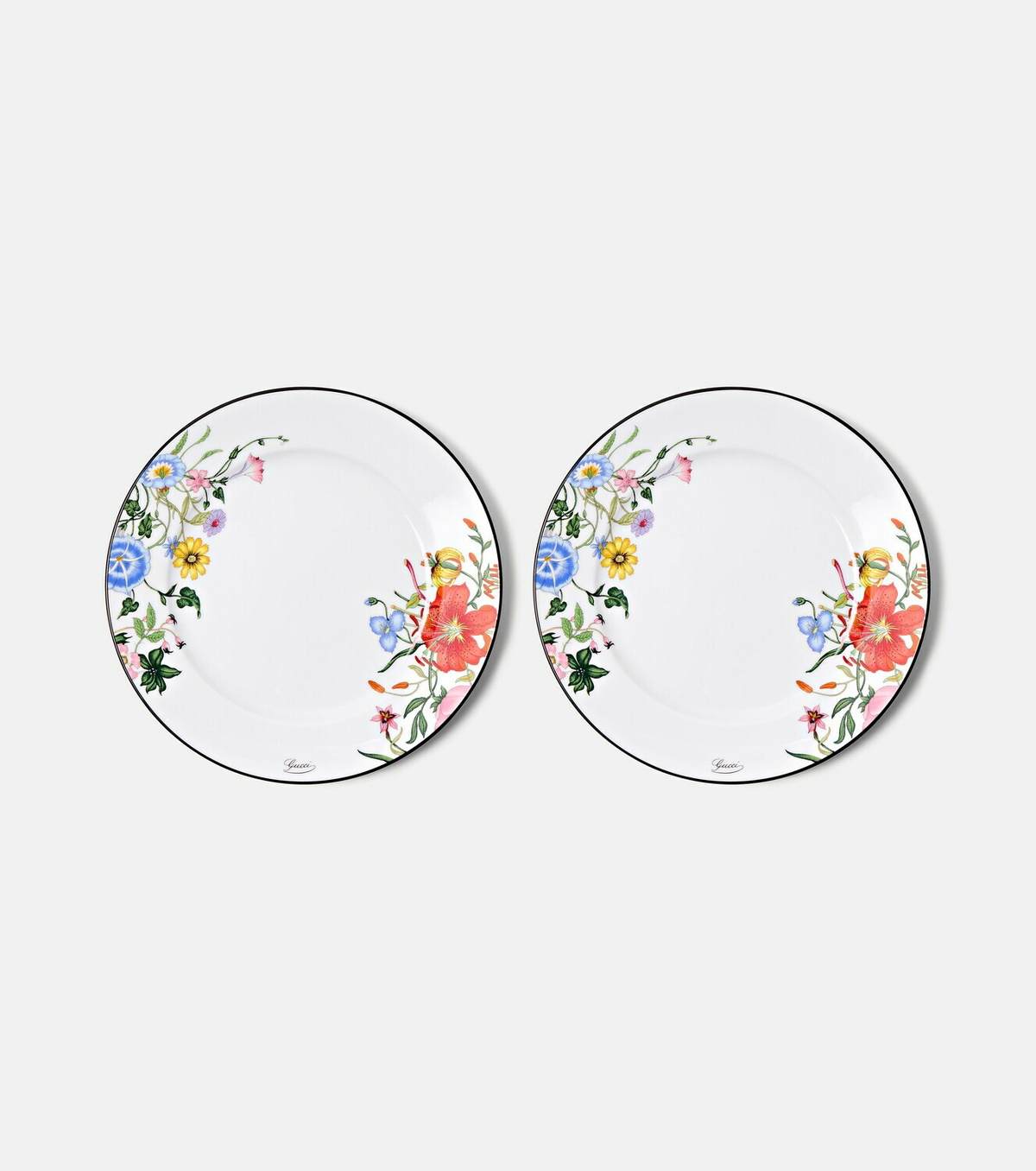 Gucci Gucci Flora set of 2 porcelain dinner plates