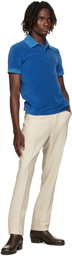 TOM FORD Blue Towelling Polo