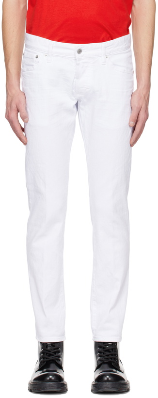 Photo: Dsquared2 White Sexy Dean Jeans